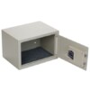 Seif din otel cu inchidere electronica si cheie Steinhaus, 230x350x250 mm, crem - imagine 3